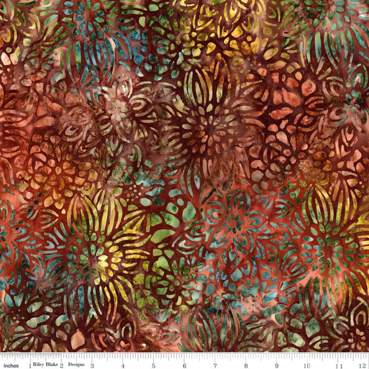 Fabric Riley Blake Autumn Leaves Expressions Batiks Floral Reflections by the Quarter Yard BT23182-268